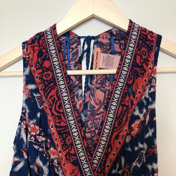 Flying Tomato Cross Over Paisley & Floral Dress - Picture 7 of 15